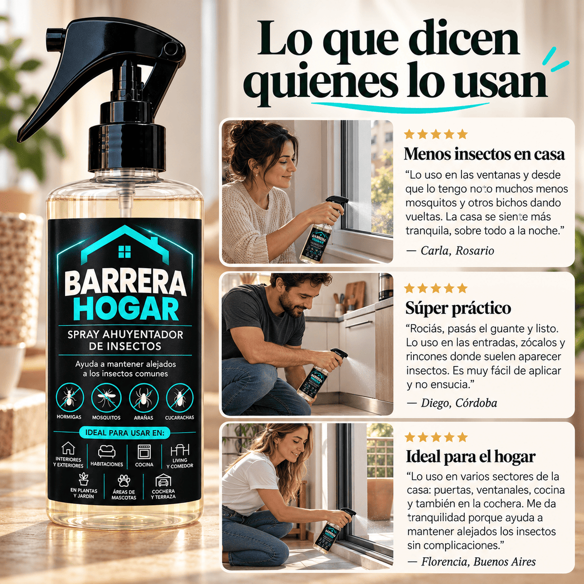 Barrera Hogar – Protección Repelente contra Cucarachas e Insectos