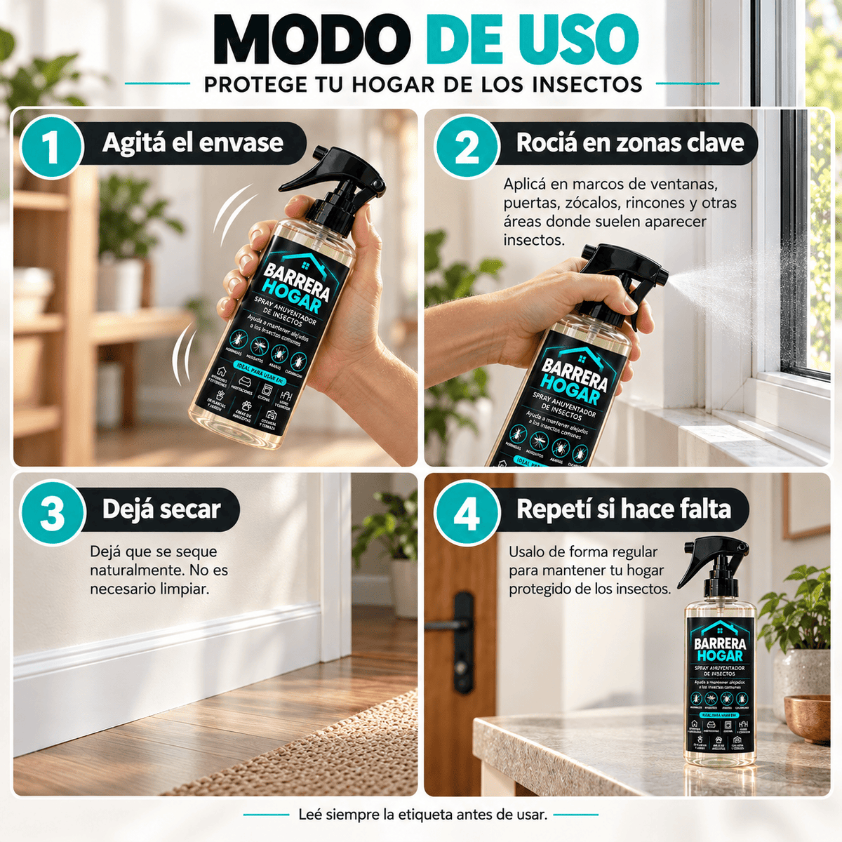 Barrera Hogar – Protección Repelente contra Cucarachas e Insectos